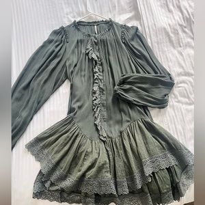 Free People Green Flowy Dress